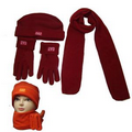 Hat, Scarf, Gloves Fleece Set